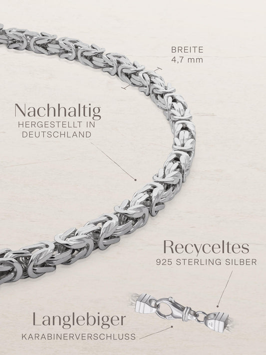 Armband Königskette ROYAL Modern Silber-1